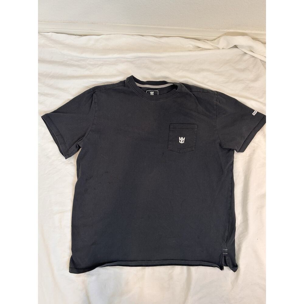 Royal Caribbean Collection Men's Logo Pocket Cotton Knit Crew Neck Tee XL Black